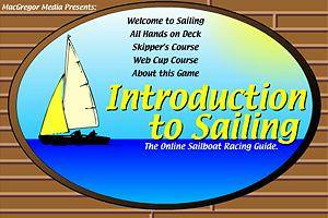 The main menu form the introduction to Sailing game.